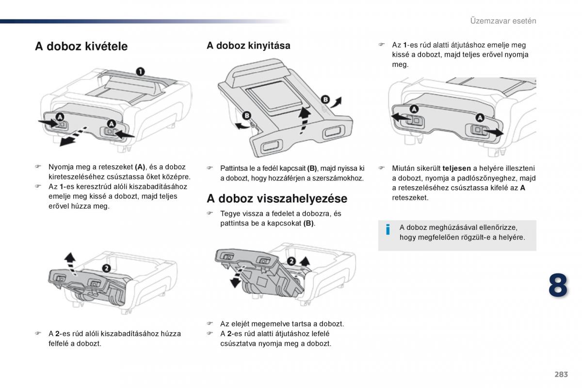 Peugeot Traveller Kezelesi utmutato / page 285