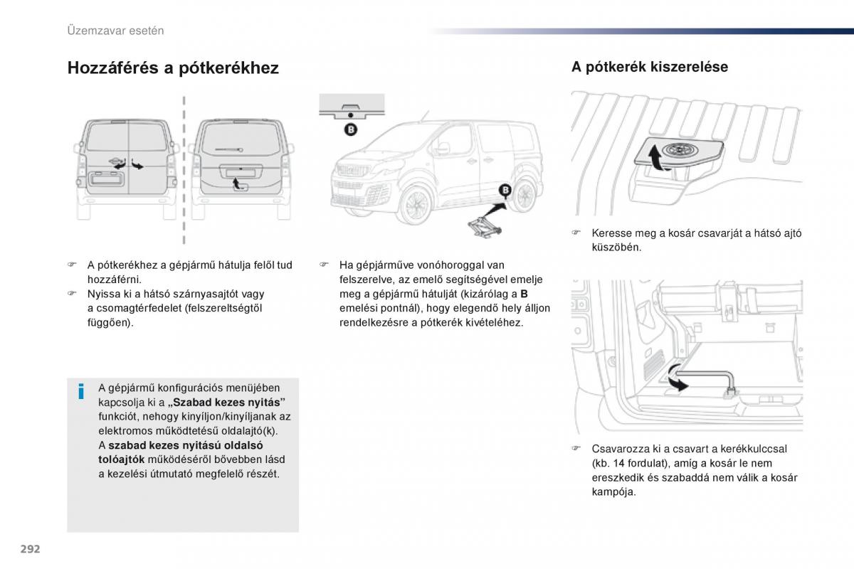 Peugeot Traveller Kezelesi utmutato / page 294