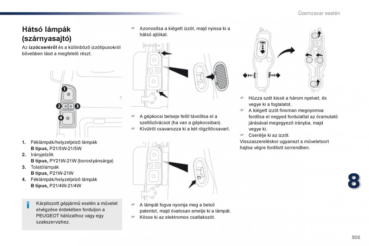 Peugeot Traveller Kezelesi utmutato / page 307