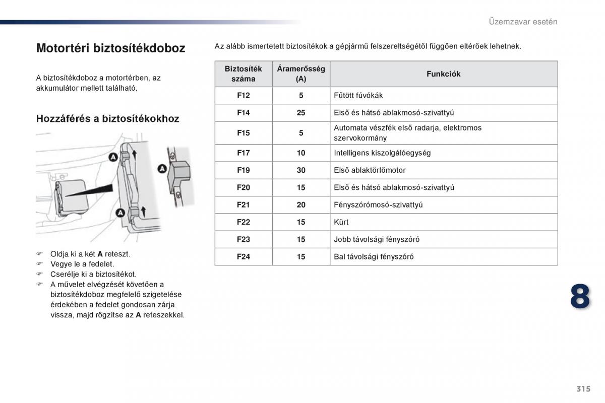 Peugeot Traveller Kezelesi utmutato / page 317