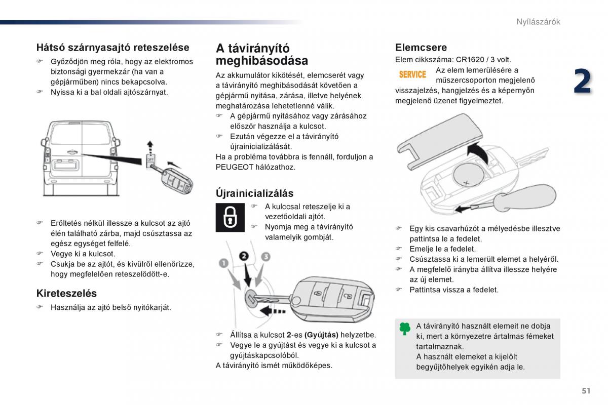 Peugeot Traveller Kezelesi utmutato / page 53