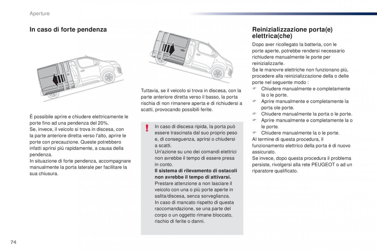 Peugeot Traveller manuale del proprietario / page 76