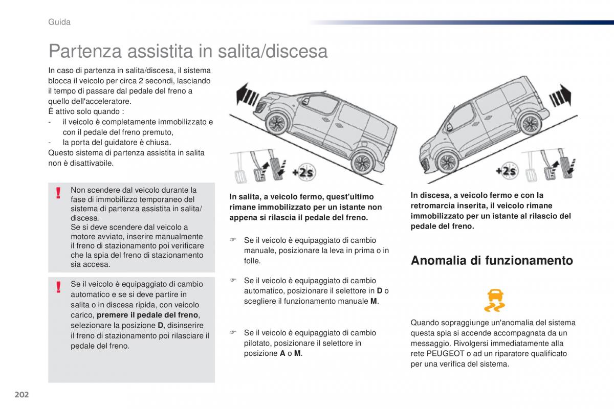 Peugeot Traveller manuale del proprietario / page 204