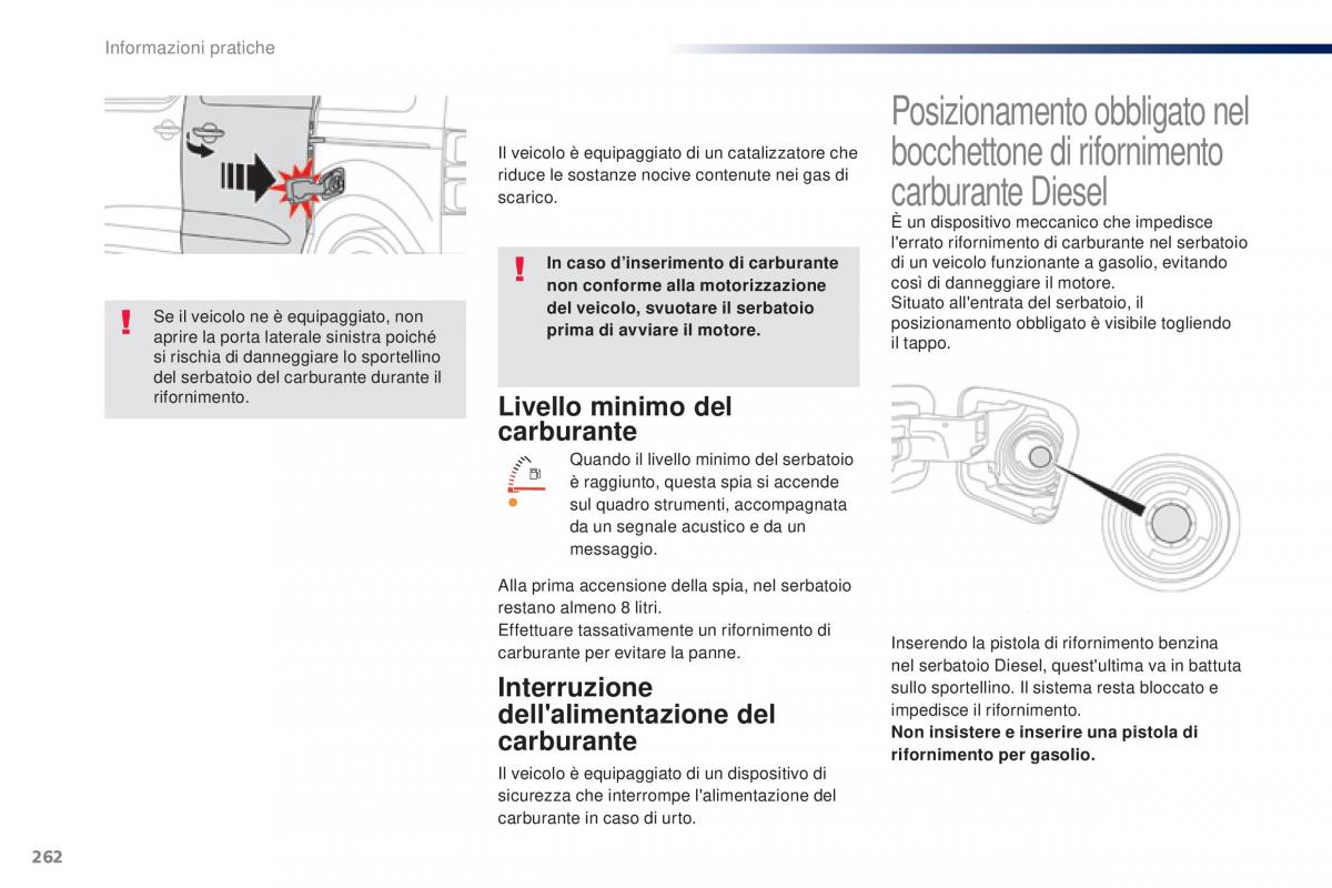 Peugeot Traveller manuale del proprietario / page 264