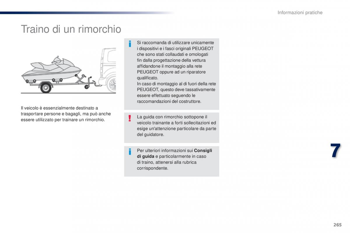 Peugeot Traveller manuale del proprietario / page 267