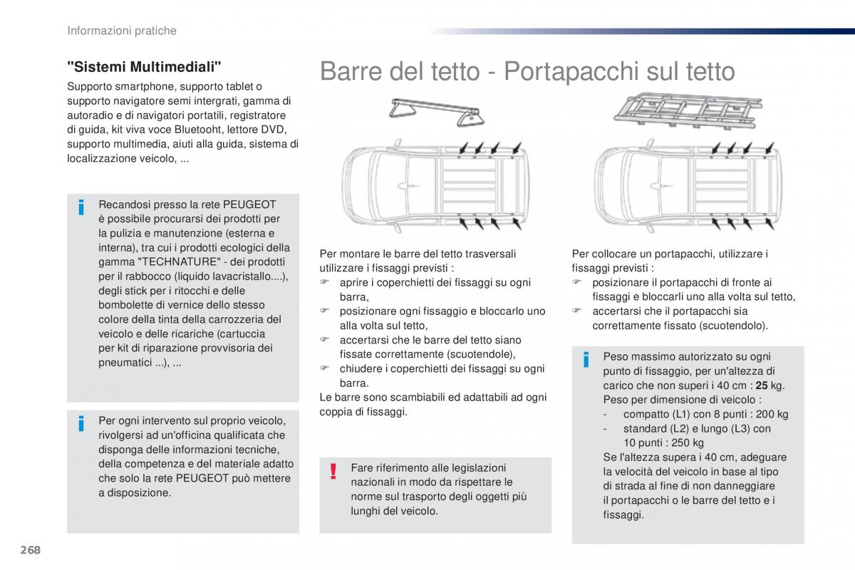 Peugeot Traveller manuale del proprietario / page 270