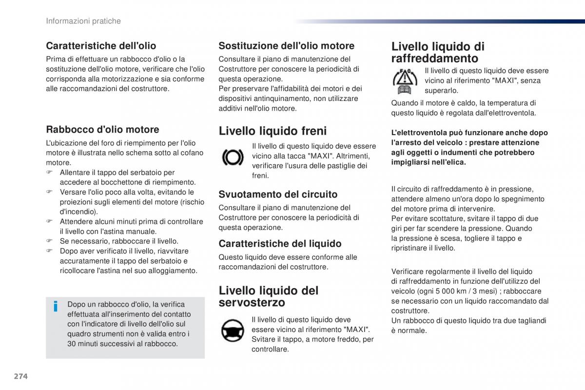 Peugeot Traveller manuale del proprietario / page 276