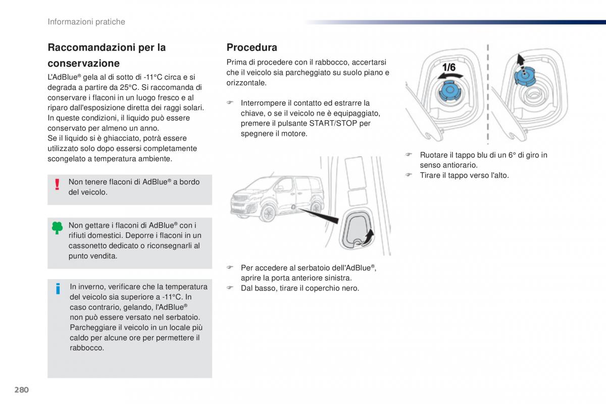 Peugeot Traveller manuale del proprietario / page 282