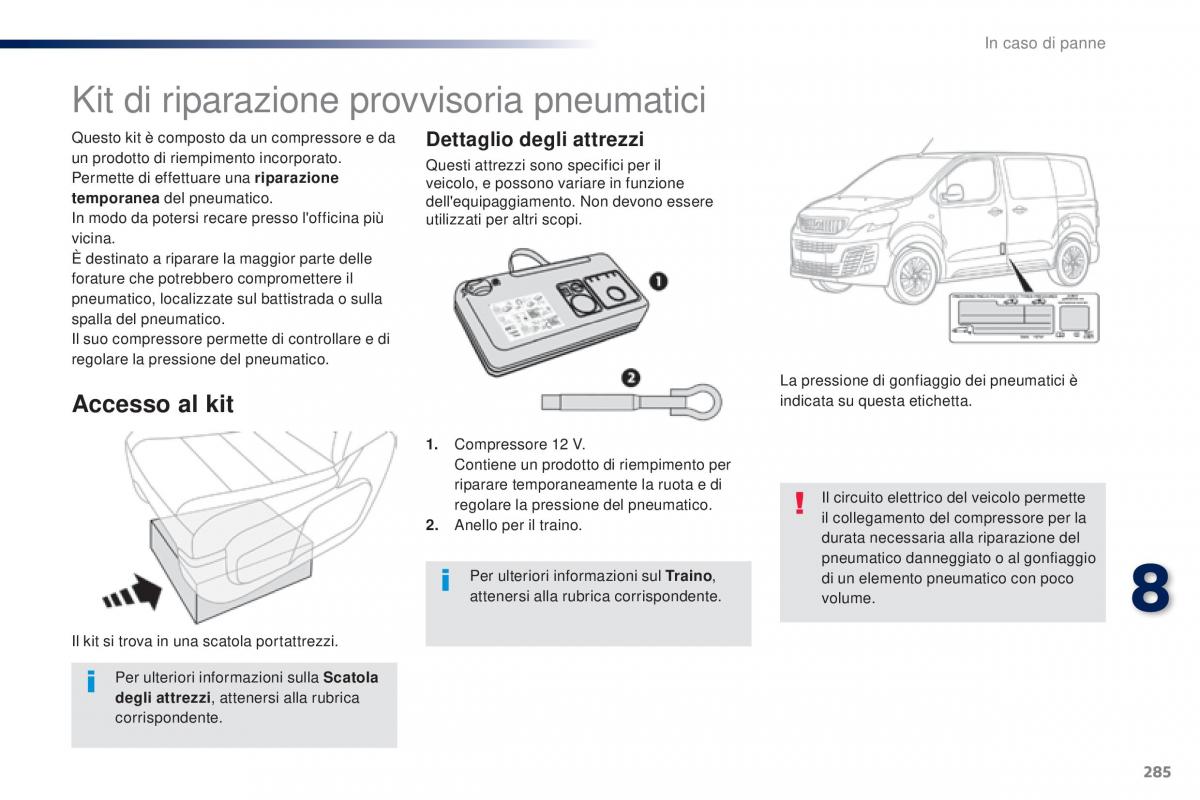 Peugeot Traveller manuale del proprietario / page 287