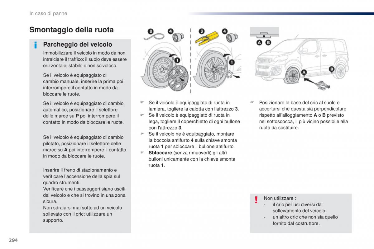 Peugeot Traveller manuale del proprietario / page 296