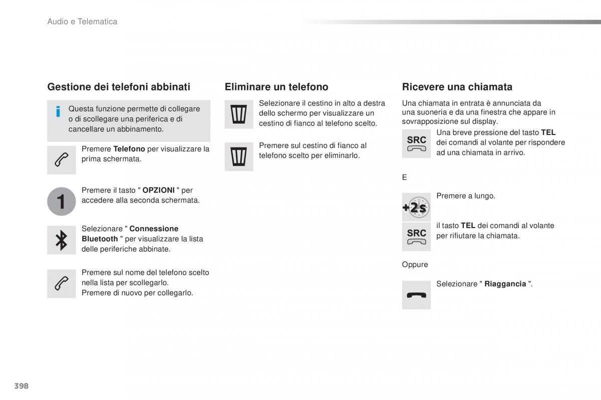 Peugeot Traveller manuale del proprietario / page 400