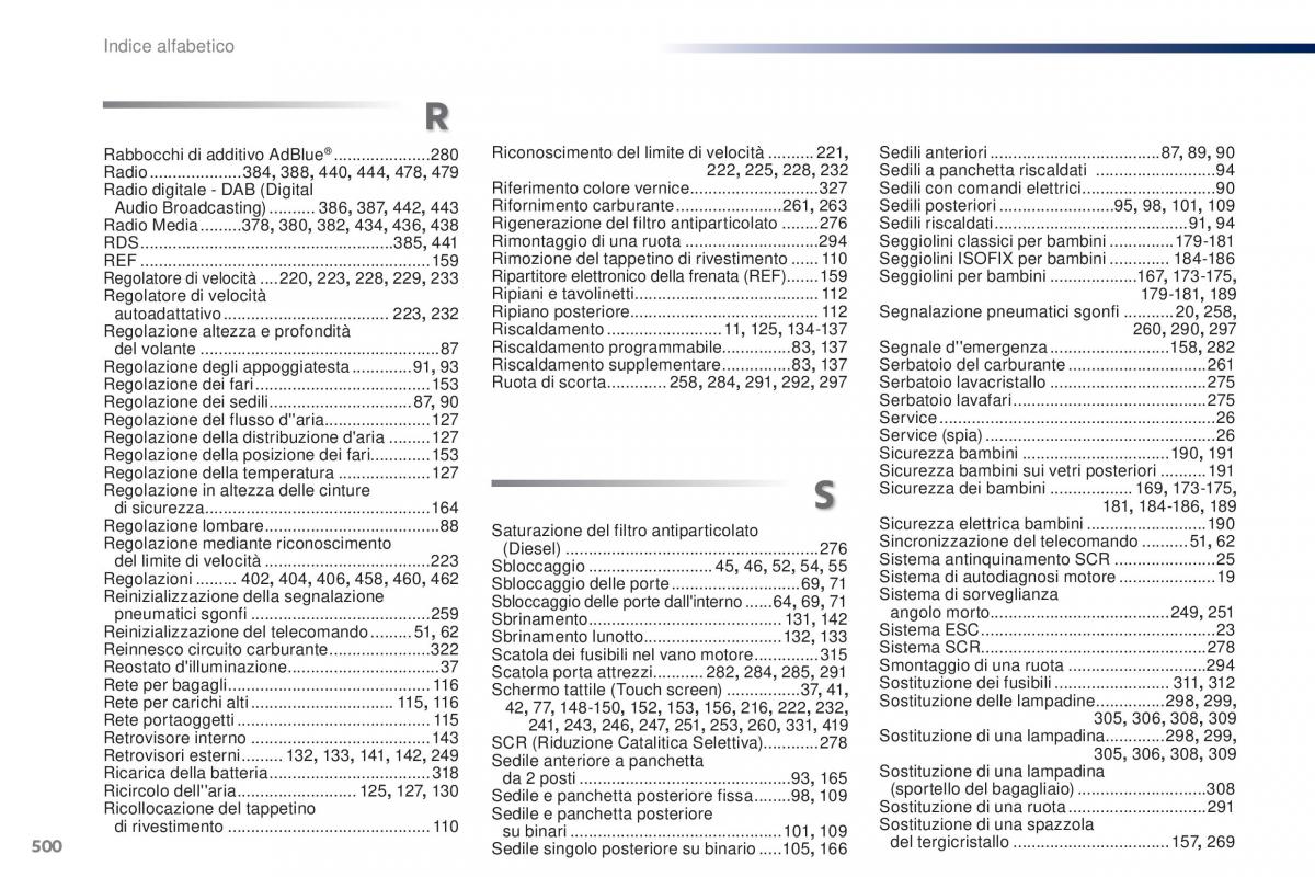 Peugeot Traveller manuale del proprietario / page 502