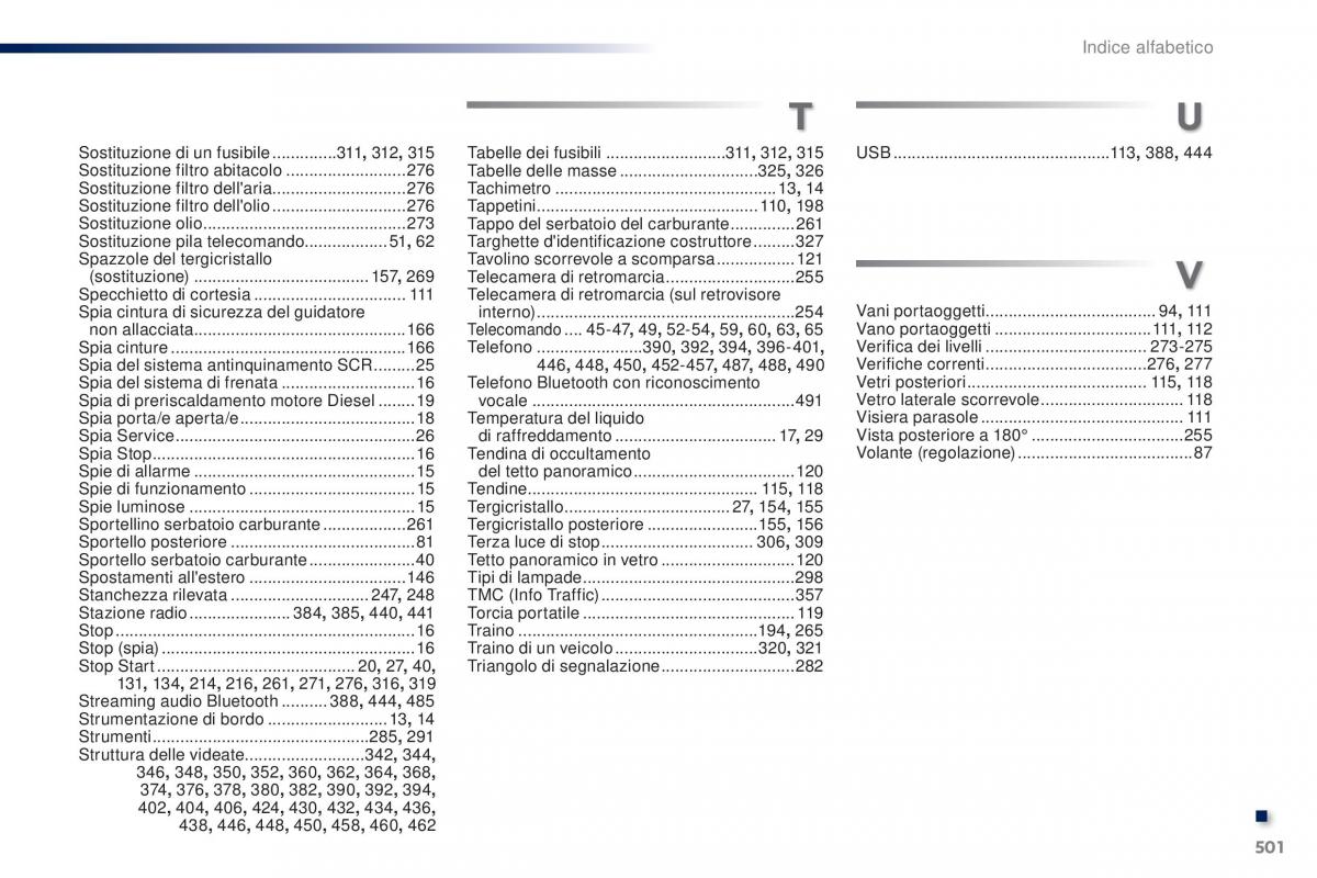 Peugeot Traveller manuale del proprietario / page 503