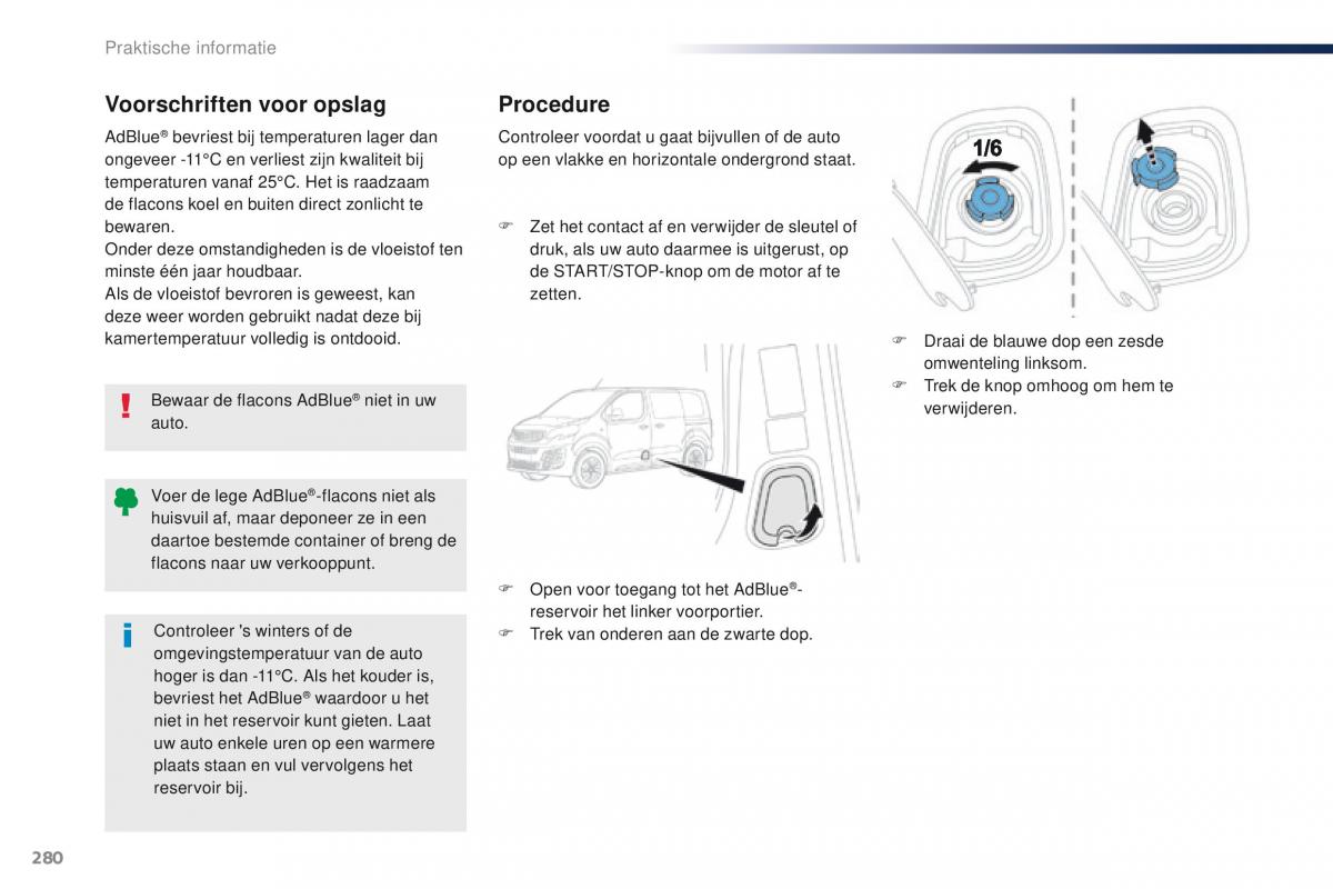 Peugeot Traveller handleiding / page 282