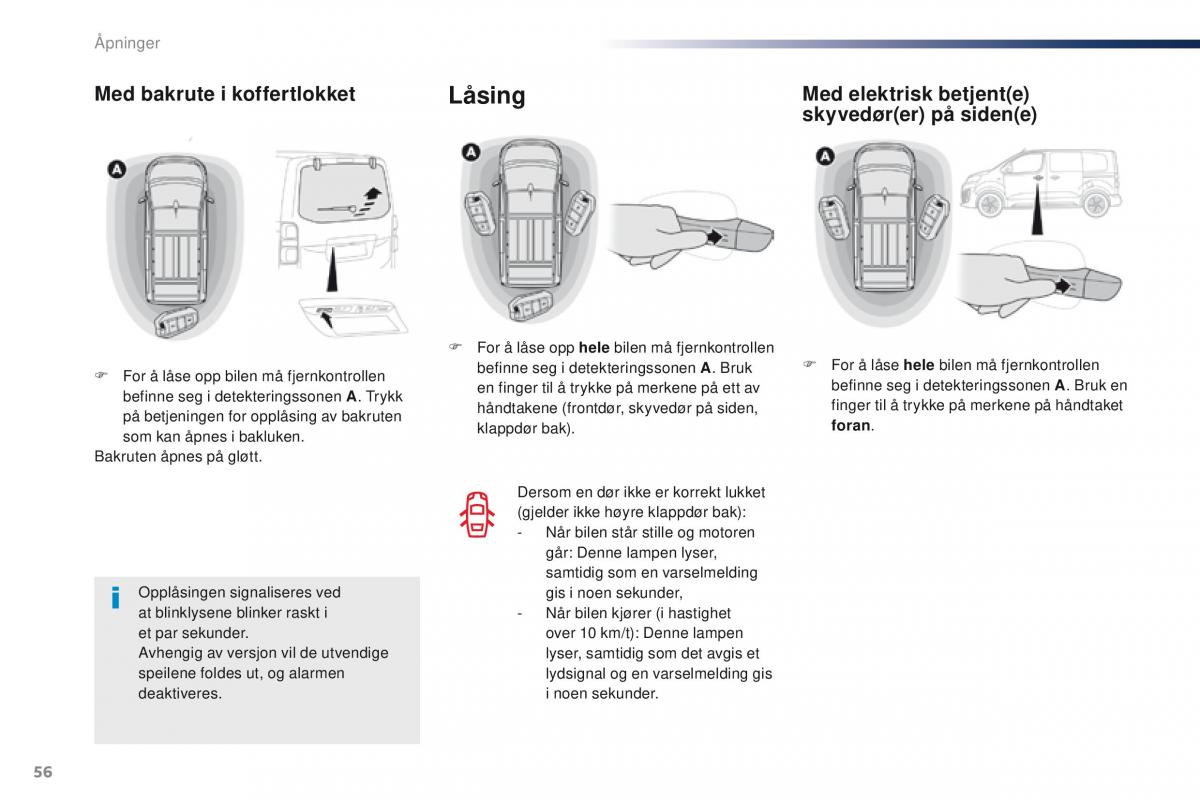 Peugeot Traveller bruksanvisningen / page 58