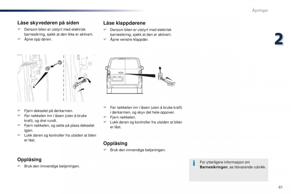 Peugeot Traveller bruksanvisningen / page 63