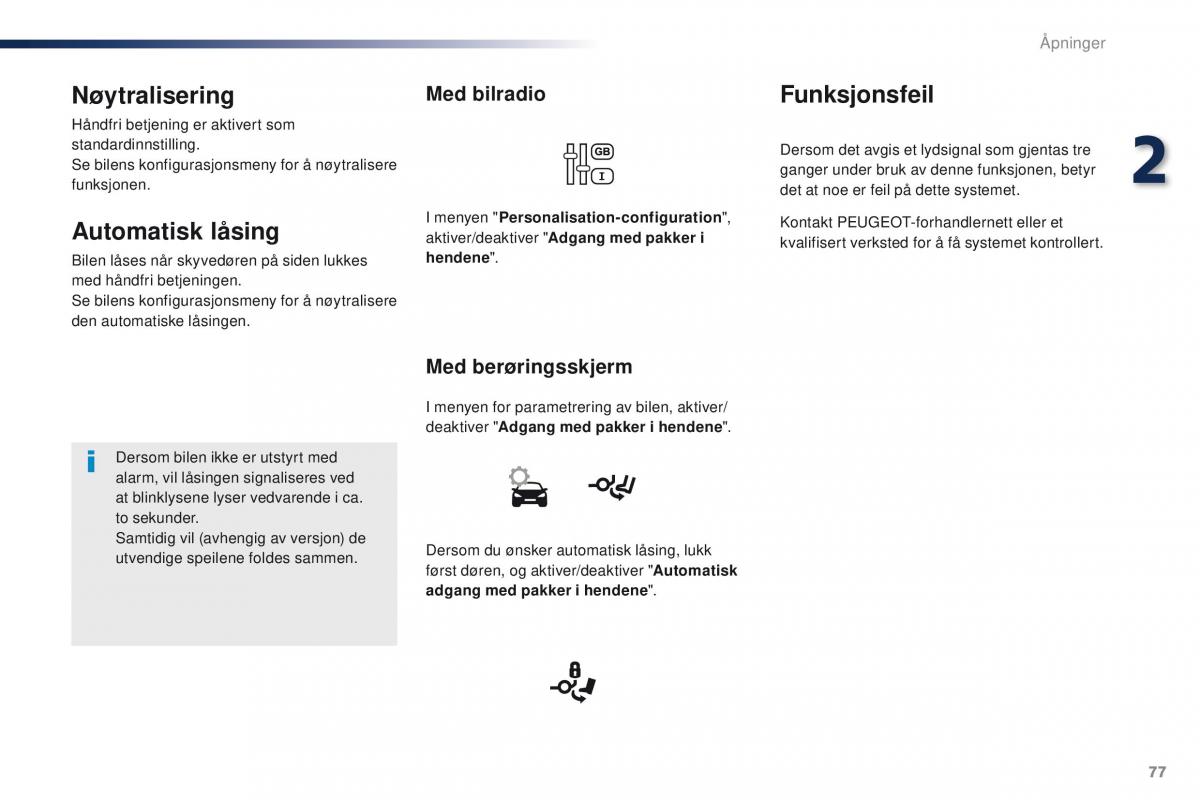 Peugeot Traveller bruksanvisningen / page 79