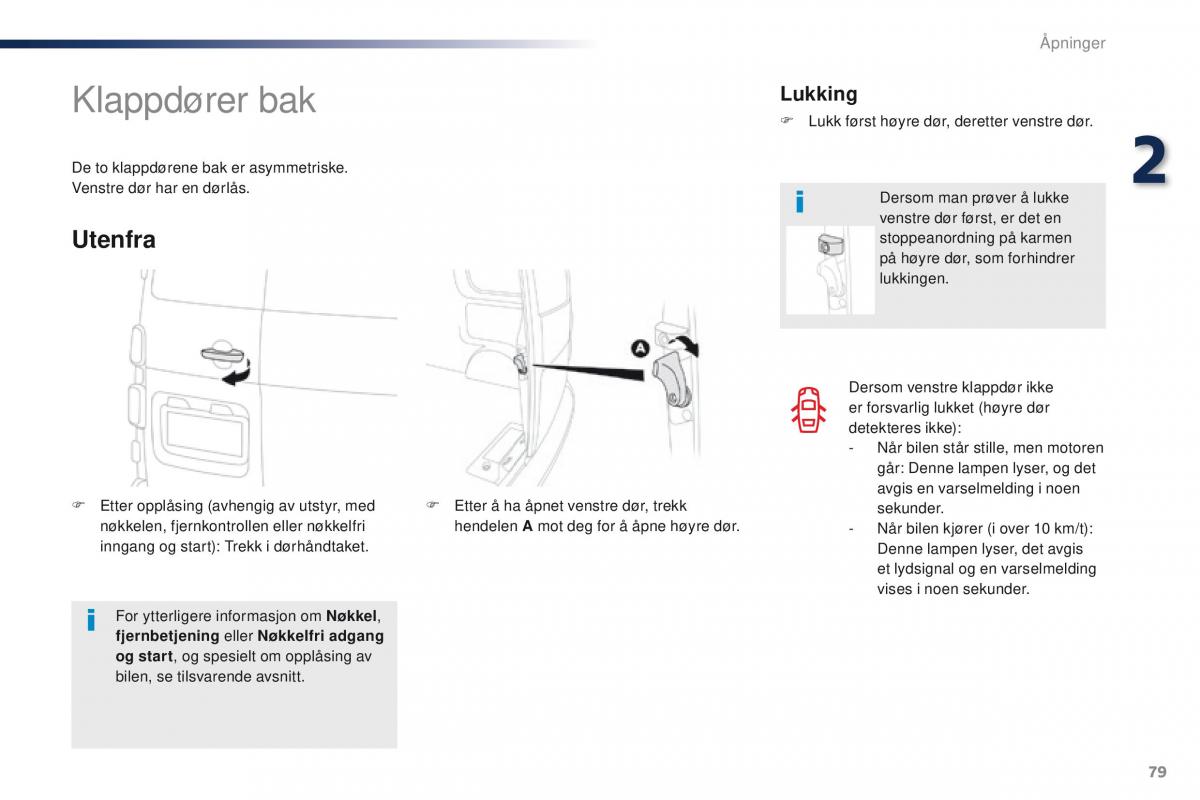 Peugeot Traveller bruksanvisningen / page 81
