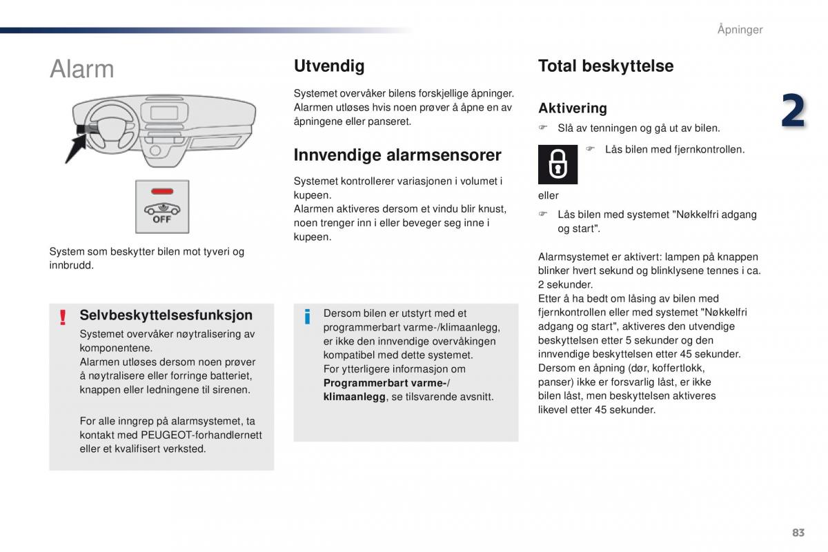 Peugeot Traveller bruksanvisningen / page 85