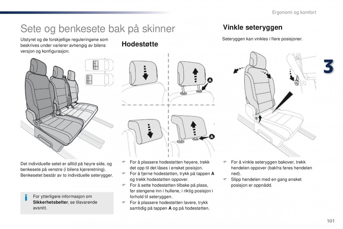 Peugeot Traveller bruksanvisningen / page 103