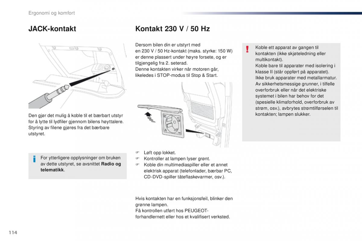 Peugeot Traveller bruksanvisningen / page 116