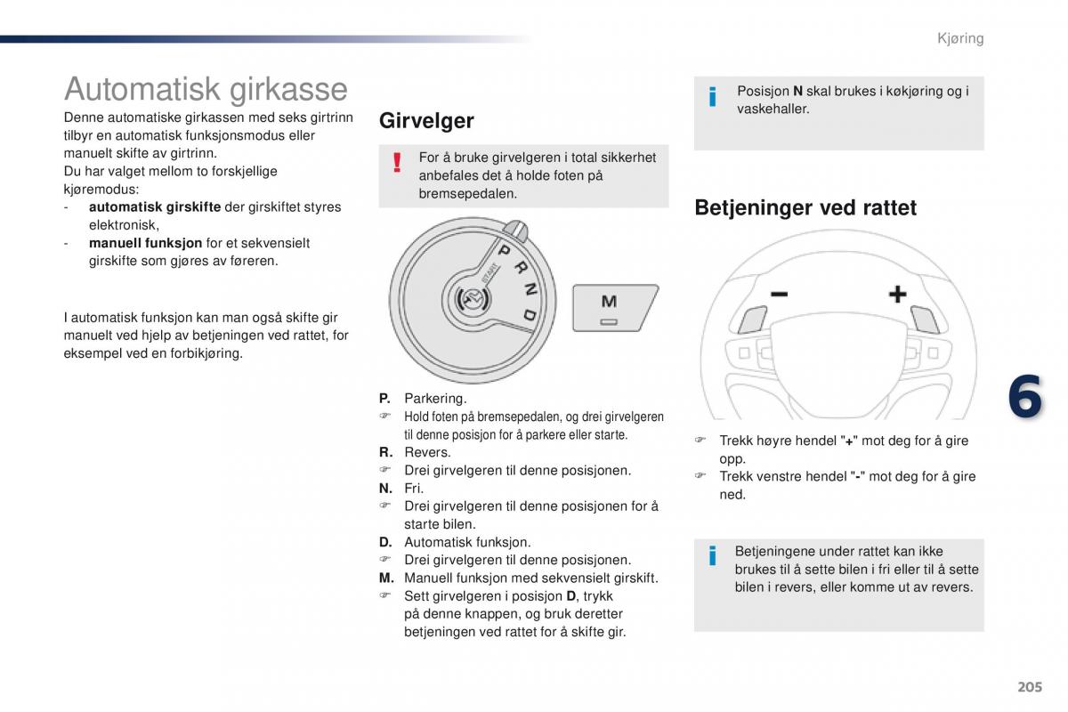 Peugeot Traveller bruksanvisningen / page 207