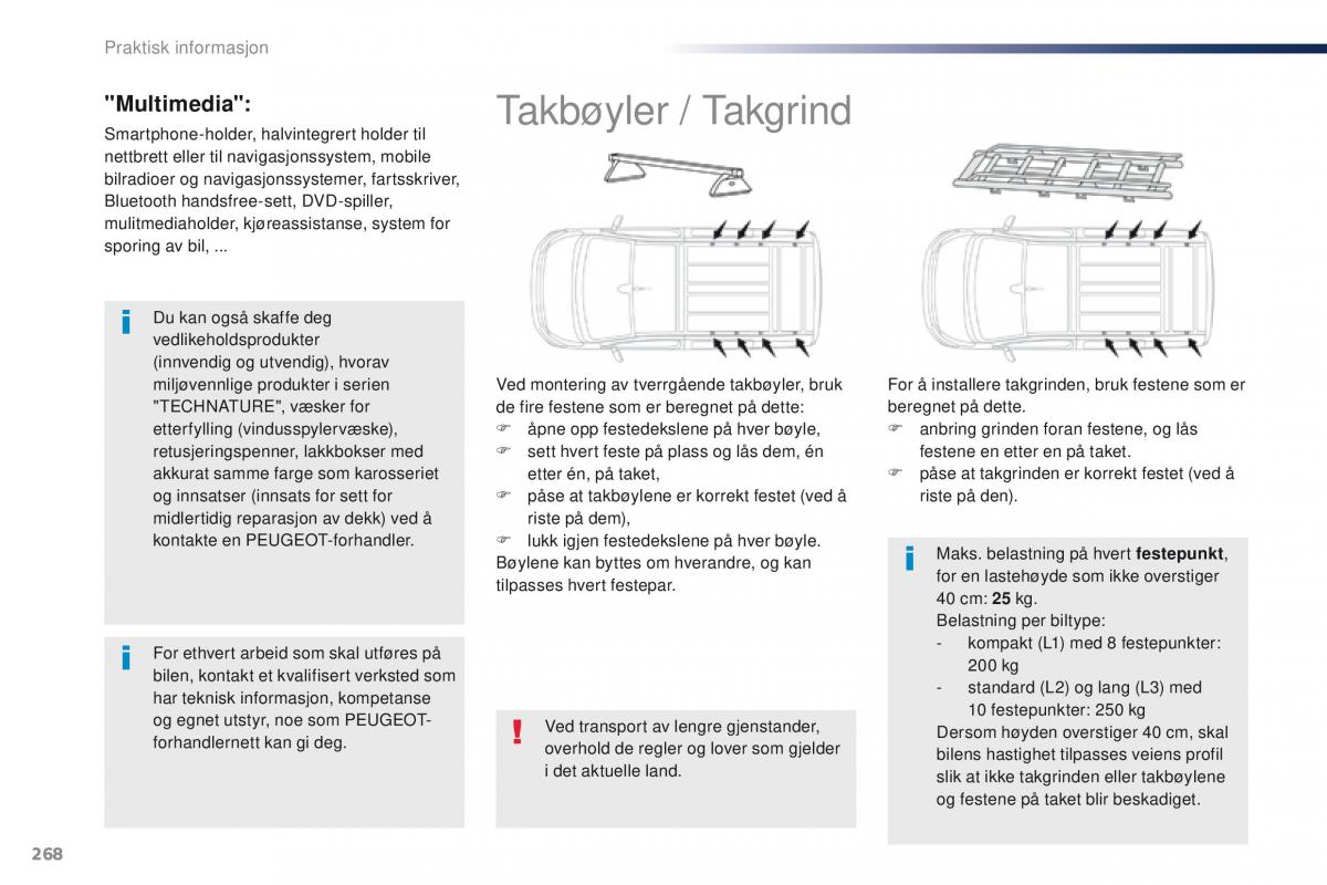 Peugeot Traveller bruksanvisningen / page 270
