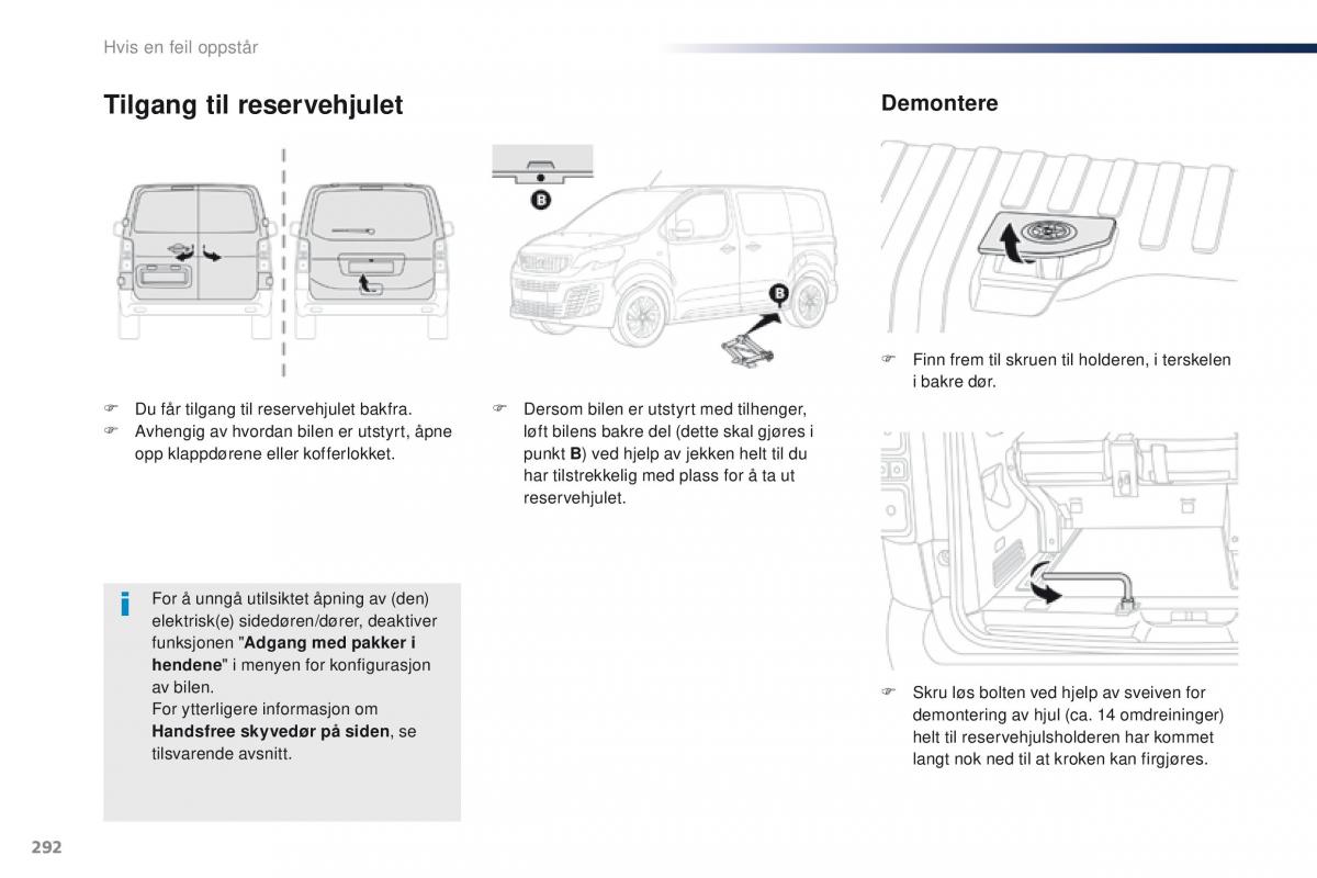 Peugeot Traveller bruksanvisningen / page 294