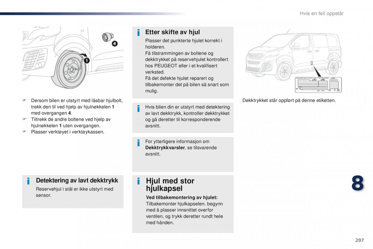 Peugeot Traveller bruksanvisningen / page 299