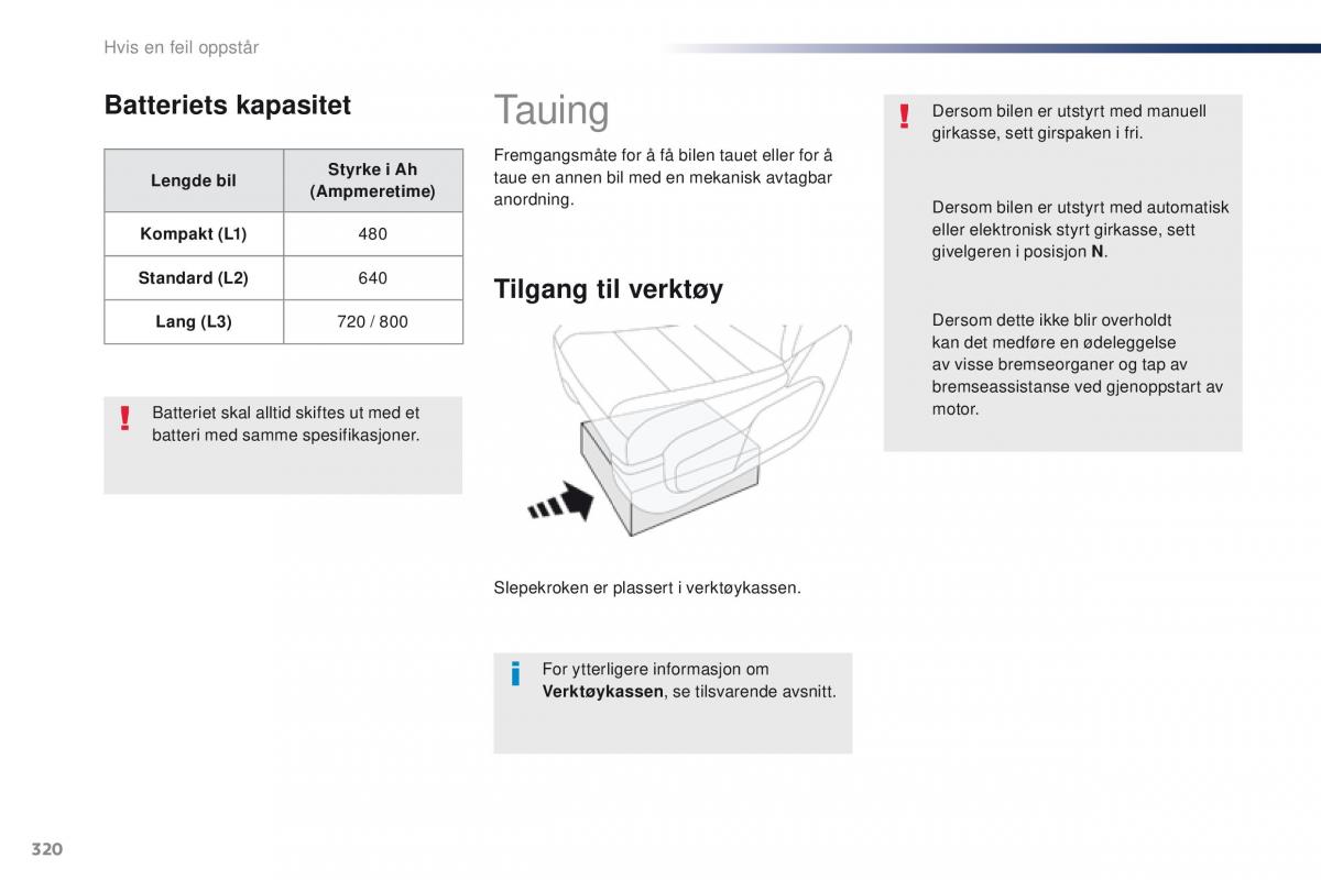 Peugeot Traveller bruksanvisningen / page 322