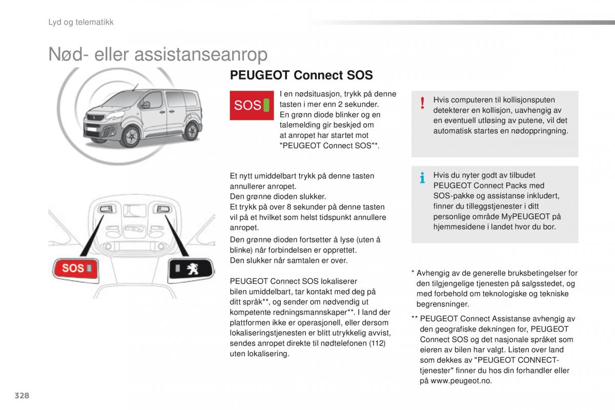 Peugeot Traveller bruksanvisningen / page 330