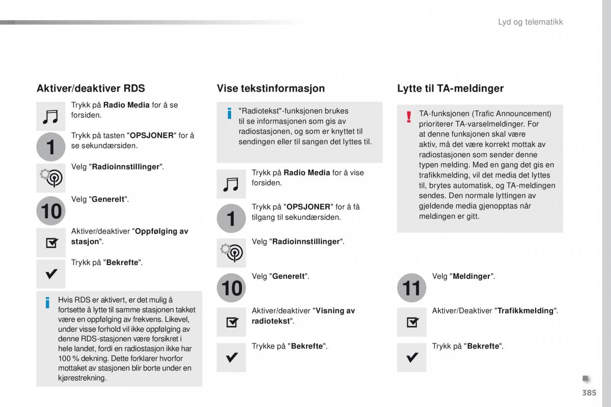 Peugeot Traveller bruksanvisningen / page 387