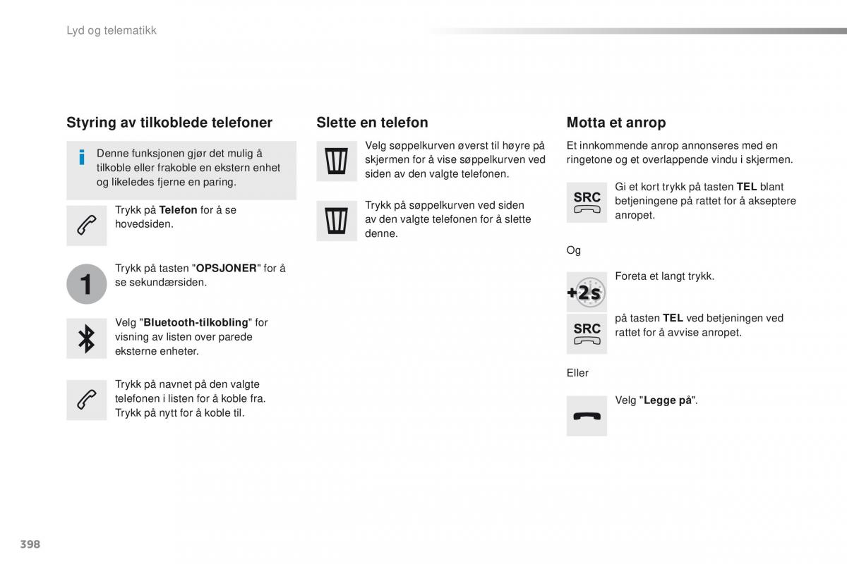 Peugeot Traveller bruksanvisningen / page 400