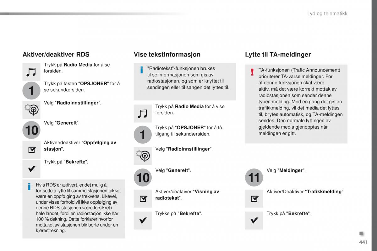 Peugeot Traveller bruksanvisningen / page 443