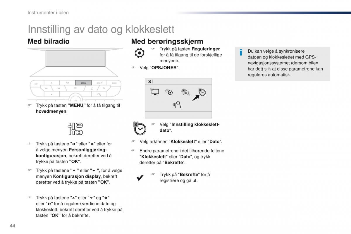 Peugeot Traveller bruksanvisningen / page 46