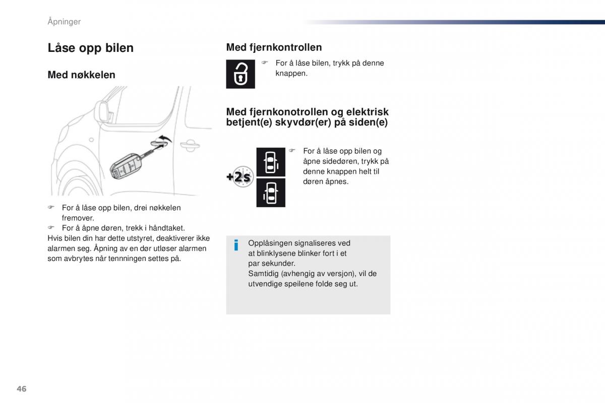 Peugeot Traveller bruksanvisningen / page 48