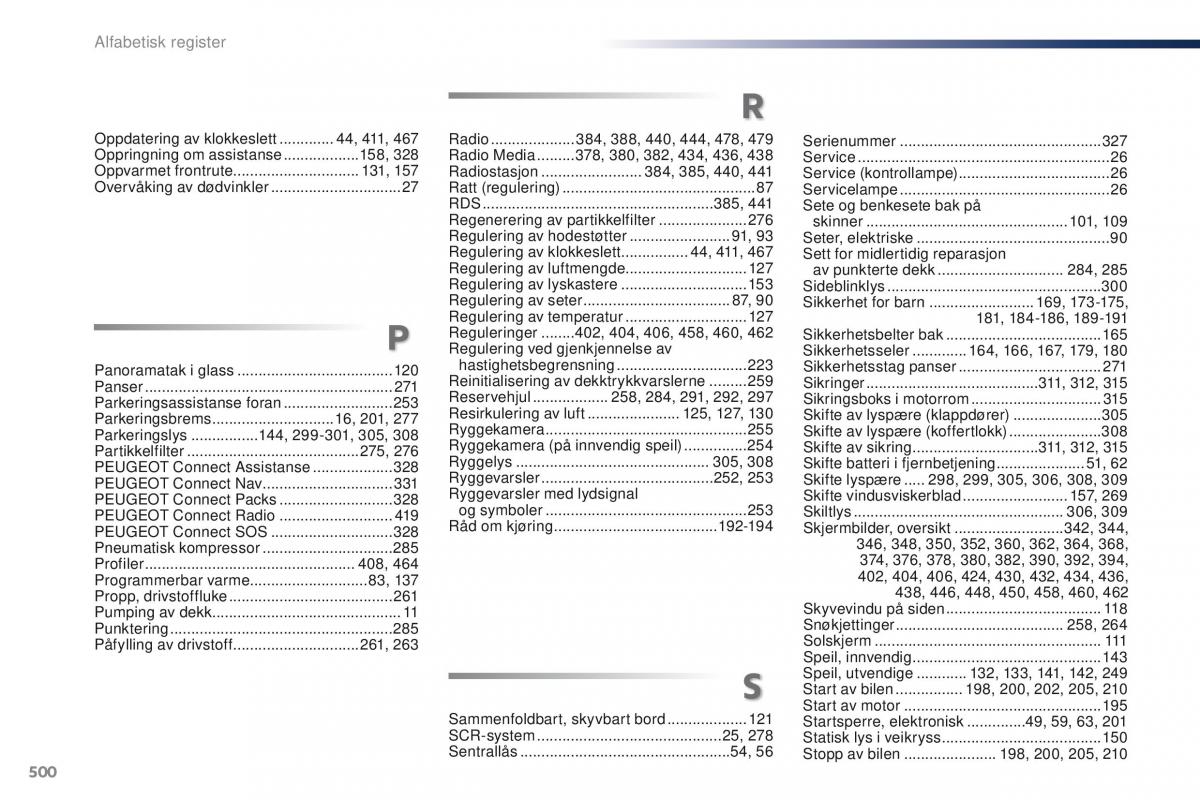 Peugeot Traveller bruksanvisningen / page 502