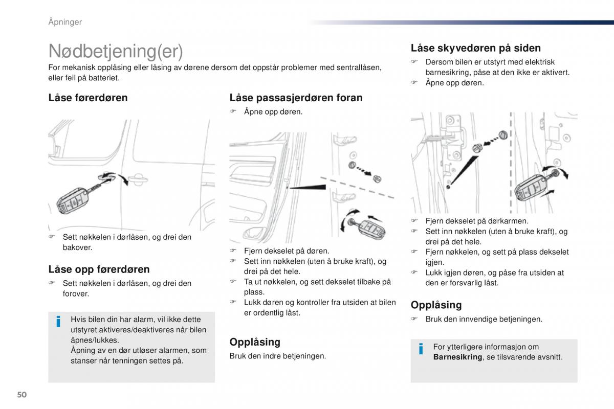 Peugeot Traveller bruksanvisningen / page 52