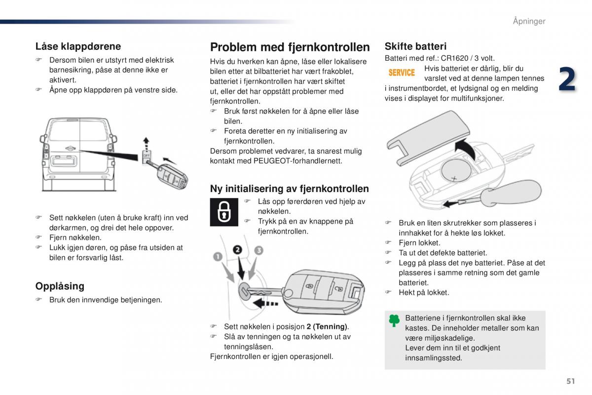 Peugeot Traveller bruksanvisningen / page 53