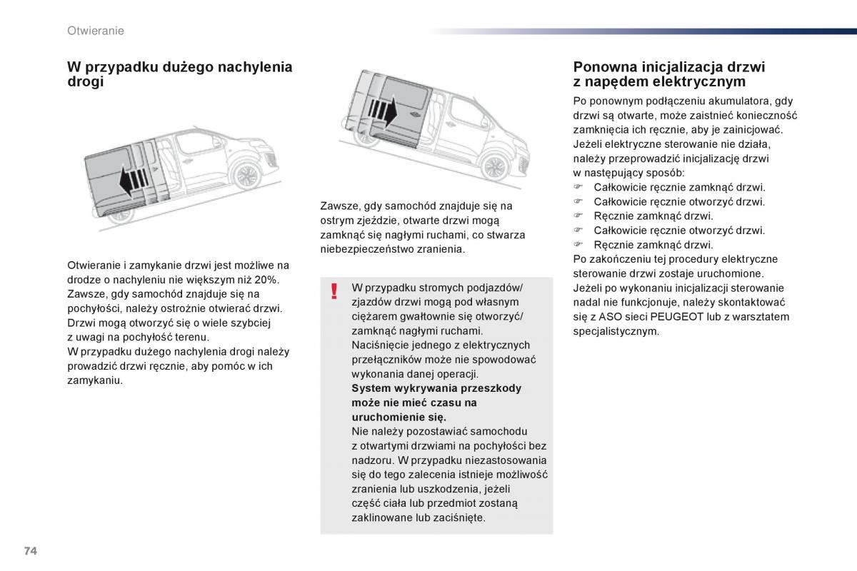 Peugeot Traveller instrukcja obslugi / page 76