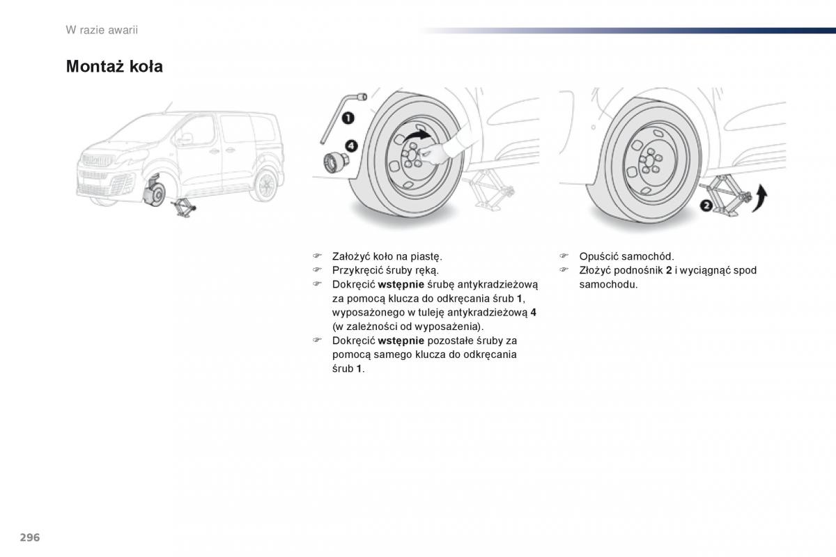 Peugeot Traveller instrukcja obslugi / page 298