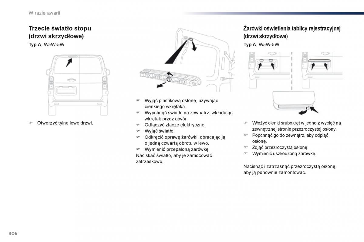 Peugeot Traveller instrukcja obslugi / page 308