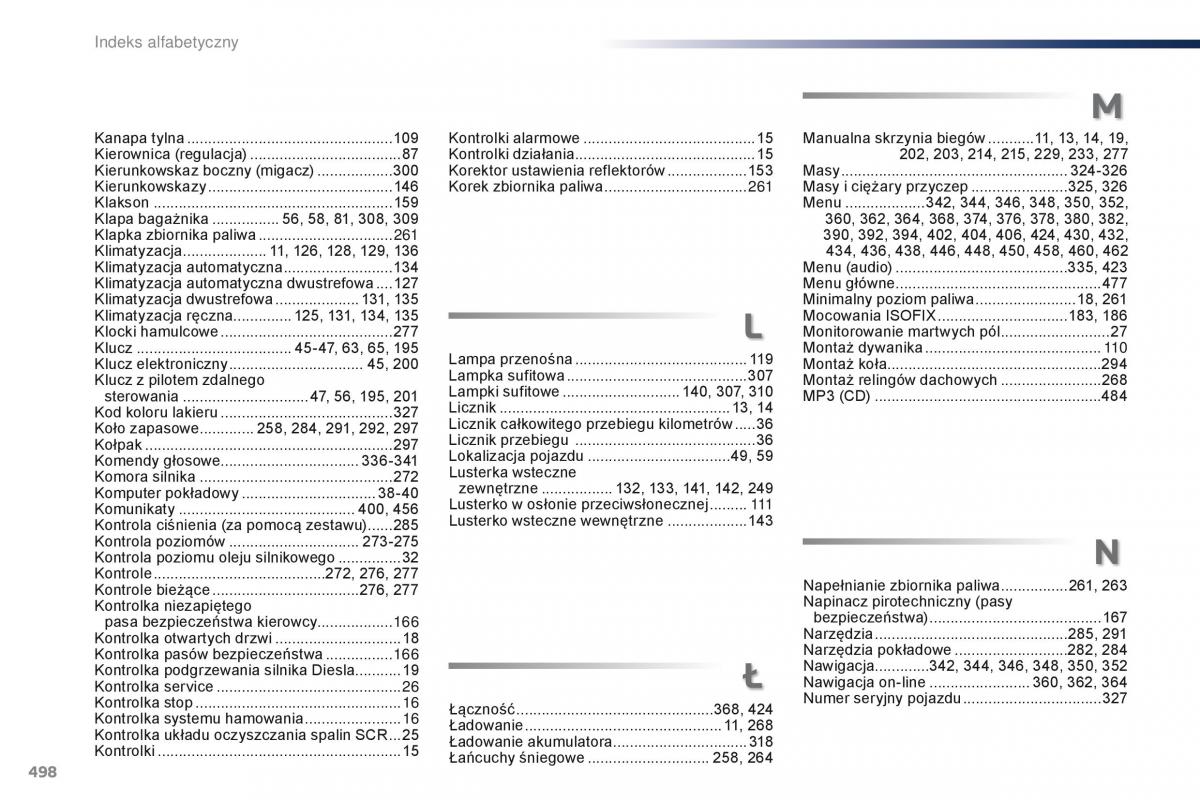 Peugeot Traveller instrukcja obslugi / page 500