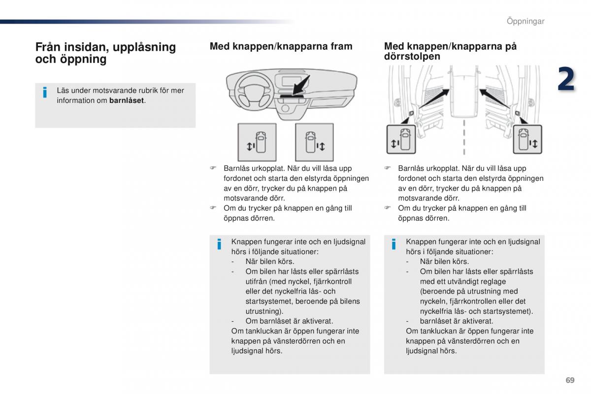 Peugeot Traveller instruktionsbok / page 71