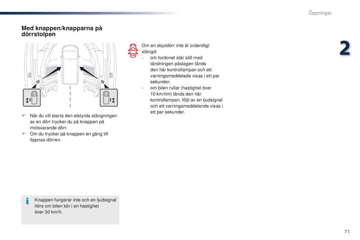 Peugeot Traveller instruktionsbok / page 73