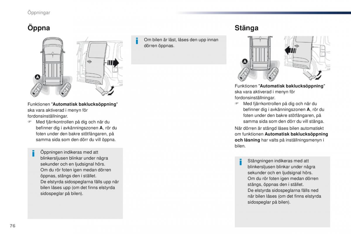 Peugeot Traveller instruktionsbok / page 78