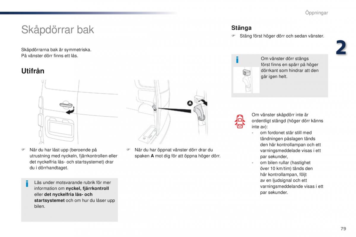 Peugeot Traveller instruktionsbok / page 81