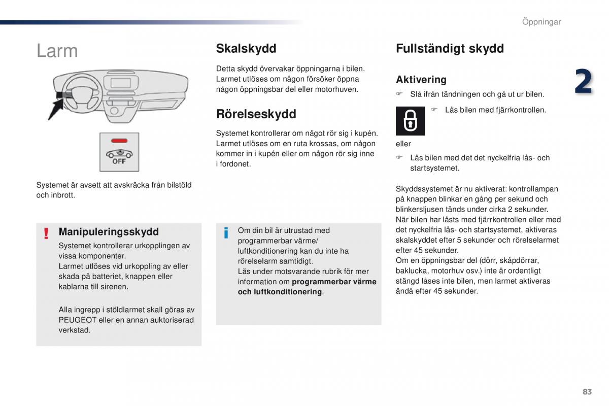 Peugeot Traveller instruktionsbok / page 85