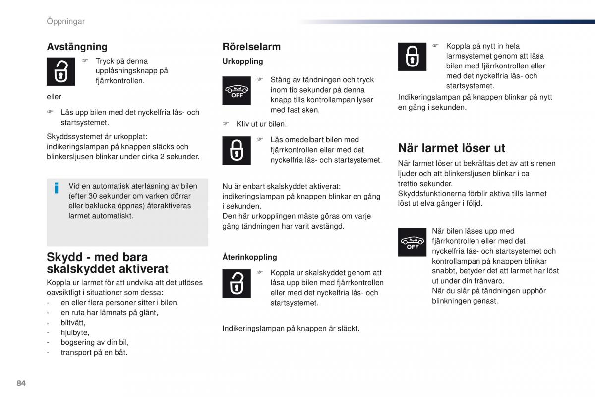 Peugeot Traveller instruktionsbok / page 86