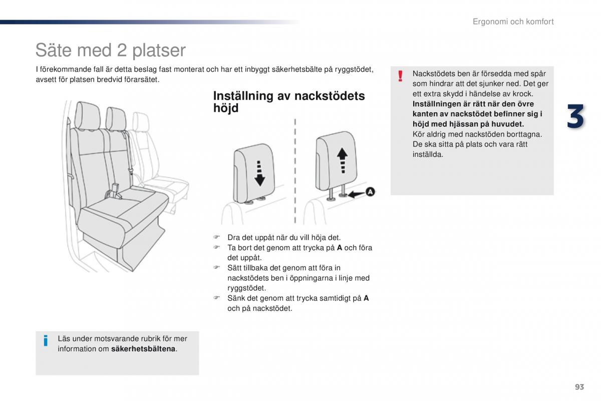 Peugeot Traveller instruktionsbok / page 95